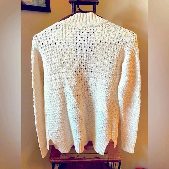 NWOT Loft Open Crochet Waterfall Cardigan - Picture 8 of 10